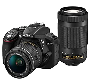 【中古】Nikon デジタル一眼レフカメラ D5300 AF-P ダブルズームキット ブラック D5300WZ3