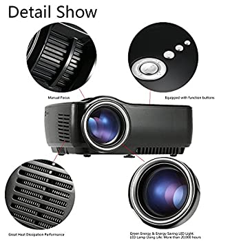 【中古】プロジェクション100インチ画面Android 4.4 TVボックスGoogle PlayのミニLEDプロジェクターLCD 1800lumen 800x480ポータブルプロジェクター1G /
