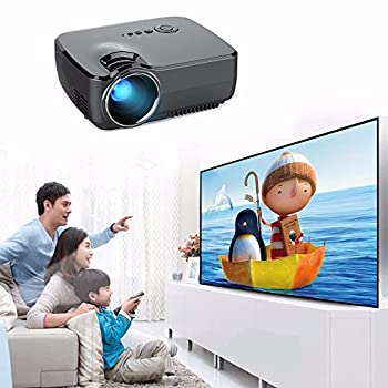 楽天Come to Store【中古】ポータブルMINI Proyector LEDビーマーホームシアター映画ゲームビデオLCD 1800LUmen 800x480 HDMI VGA USBミニプロジェクター [並行輸入品]