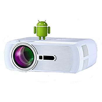 【中古】ポータブルAndroid WIFIミニLEDプロジェクターサポートフルHD 1080P HDMI / USB / AV / SD / VGAのホームシアターPCラップトップのビデオゲーム