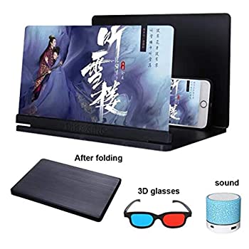 【中古】携帯電話用スクリーン拡大鏡HD4-6倍 プロジェクター スクリーン スマホアンプ任意のスマートフォンと互換性のビデオ、映画、スクリーンAmplifier