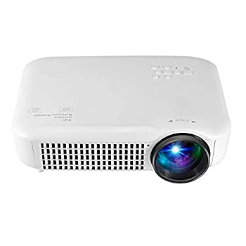 【中古】Fosa 5.8インチポータブルホームシアタープロジェクター 16：9/4：3 1080P 8000：1コントラストLedプロジェクター AV/VGA/USB/HDMIインターフェ