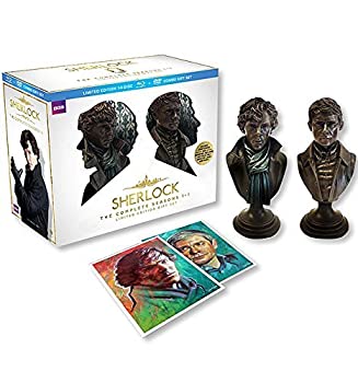 【中古】Sherlock The Complete Series 1-3 Limited Edition Gift Set with Sherlock and Dr Watson Busts and Artcards (UK Exclusive)