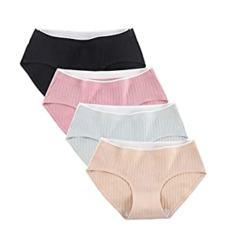 【中古】【訳アリ・未使用品】K-WOW ショーツ レディース パンツ パンティ 下着 シームレス 綿 セット 4枚入 (CL)