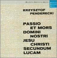 【中古】ペンデレツキ:聖ルカ伝による主イエス・キリストの受難と死