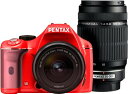 【中古】PENTAX デジタル一眼レフカメラ K-x ダブルズームキット レッド/ピンク 023