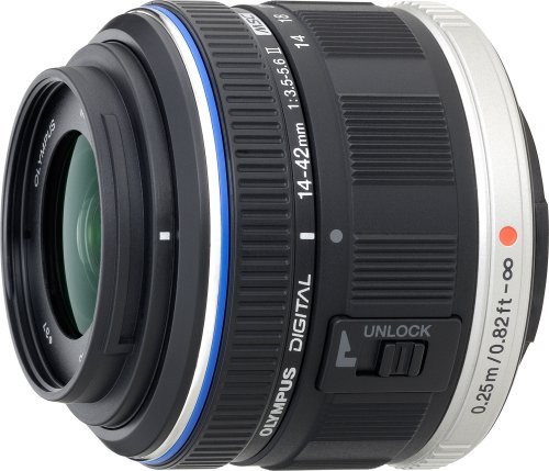 【中古】OLYMPUS 標準ズームレンズ M.ZUIKO DIGITAL 14-42mm F3.5-5.6 II ブラック