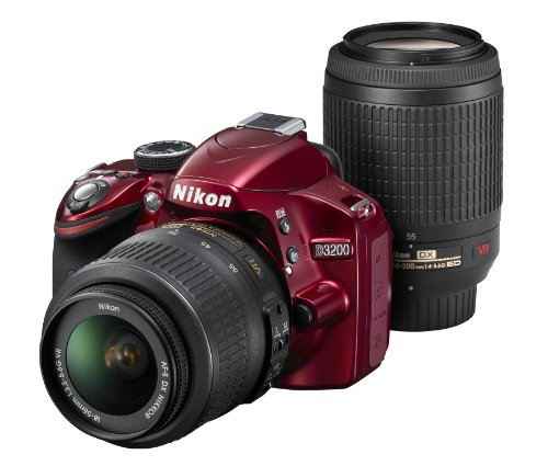šNikon ǥե D3200 200mm֥륺७å 18-55mm/55-200mm° å D320...