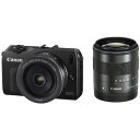 【中古】Canon ミラーレス一眼カメラ EOS M ダブルレンズキット EF-M18-55mm F3.5-5.6 IS STM/EF-M22mm F2 STM...