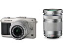 【中古】OLYMPUS ミラーレス一眼 PEN mini E-PM2 ダブルズームキット シルバー E-PM2 DZKIT SLV