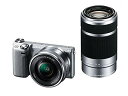 【中古】SONY ミラーレス一眼 NEX-5T ダブルズームレンズキット シルバー NEX-5TY-S