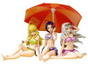 【中古】THE IDOLM@STER 美希・あずさ・貴音 ビーチパラソル付DXセット (1/10スケール PVC塗装済み完成品)