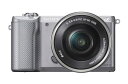 【中古】SONY ミラーレス一眼 α5000 パワーズームレンズキット シルバー ILCE-5000L-S