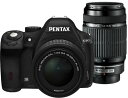 【中古】RICOH デジタル一眼レフ PENTAX K-50 DAL18-55mmWR・DAL55-300mmダブルズームキット ブラック K-50 300WZ...
