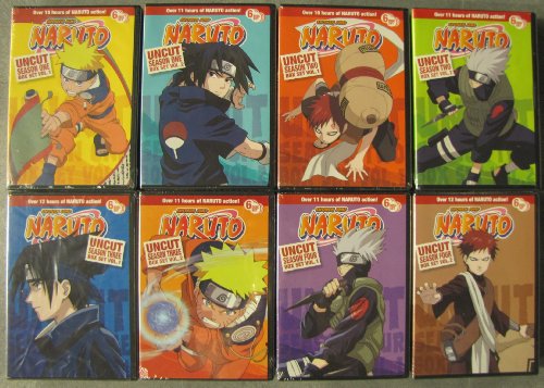 【中古】Naruto Uncut: Complete Seasons 1-4 (8 Box-Set Pack: 220 Episodes on 48 Discs)