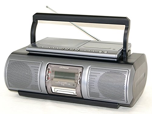 【中古】Victor ビクター JVC RC-X5MD-B メタルグレーパンチング/ブラックボディ CD-MDポータブルシステム クラビア(Clavia) CD/MDラジカセ