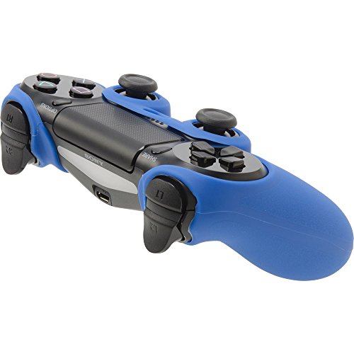 【中古】CYBER ・ コントローラーシリコンカバー HIGH GRIP ( PS4 用) ブルー