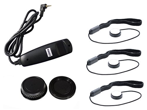 【中古】NinoLite 6点セット リモコン CS-205 の互換品+ レンズ キャップ ホルダー3個 + カメラ用キャップ 2個