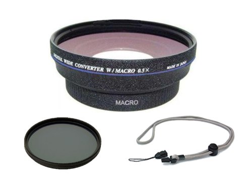【中古】Leica X (タイプ113) (高解像度) 0.5X 広角レンズ マクロレンズ + 67mm 円偏光フィルター + Krusell Multidapt ネックストラップ (ブラック仕上げ)