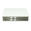 【中古】キャッシュドロア E-42S(紙幣4種/貨幣9種 プリンター接続(DKD))【幅420mm×奥行420mm×高さ96mm】 (ホワイト)