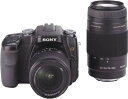 【中古】SONY デジタル一眼レフカメラ α100 Wズームレンズキット ブラック DSLRA100W/B