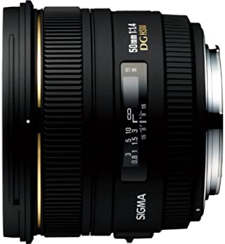 【中古】SIGMA 単焦点標準レンズ 50mm F1.4 EX DG HSM キヤノン用 フルサイズ対応