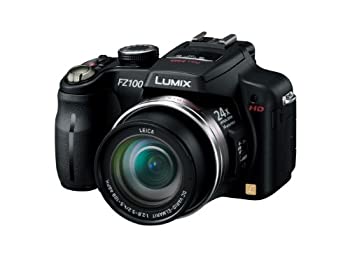 【中古】パナソニック デジタルカメラ ルミックス ブラック DMC-FZ100-K 1410万画素 光学24倍ズーム 広角25mm フリーアングル3.0型液晶