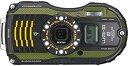 【中古】PENTAX 防水デジタルカメラ PENTAX WG-3GPS グリーン 1cmマクロ マクロスタンド付属 電子コンパス サブLCD Qi規格 PENT