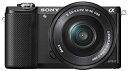 【中古】SONY ミラーレス一眼 α5000 パワーズームレンズキット ブラック ILCE-5000L-B