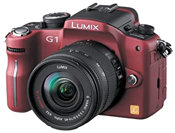 【中古】パナソニック デジタル一眼カメラ LUMIX (ルミックス) G1 ンズキット コンフォートレッド DMC-G1K-R