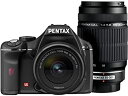 【中古】PENTAX デジタル一眼レフカメラ K-x ダブルズームキットブラック