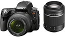 【中古】ソニー SONY デジタル一眼レフ α55(ダブルズームレンズキット) SLT-A55VY