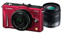 【中古】パナソニック デジタル一眼カメラ GF2 ダブルレンズキット(14mm/F2.5パンケーキレンズ、14-42mm/F3.5-5.6標準ズームレンズ付属)
