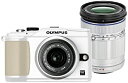 【中古】OLYMPUS ミラーレス一眼 E-PL2 ダブルズームキット ホワイト E-PL2 TLKIT WHT