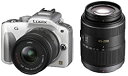 【中古】パナソニック ミラーレス一眼カメラ LUMIX G3 ダブルズームキット シェルホワイト DMC-G3W-W