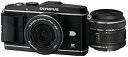 【中古】OLYMPUS ミラーレス一眼 PEN E-P3 ツインレンズキット ブラック E-P3 TKIT BLK