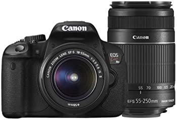 【中古】Canon デジタル一眼レフカメラ EOS Kiss X6i ダブルズームキット EF-S18-55mm/EF-S55-250mm付属 KISSX6i-