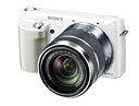 【中古】SONY ミラーレス一眼 NEX-F3 ズームレンズキット キットレンズ E 18-55mm F3.5-5.6 OSS付属 ホワイト NEX-F3K-W
