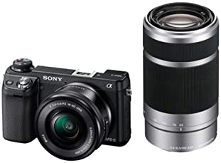 šۥˡ SONY ߥ顼쥹  NEX-6 ֥륺󥺥å E PZ 16-50mm F3.5-5.6 OSS + E 55-210mm F4.5-6.3 OSS° NEX-6Y/B