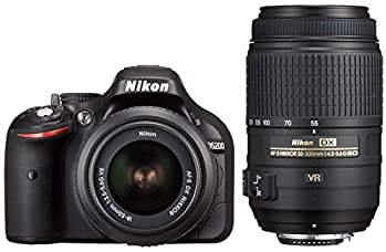 【中古】Nikon デジタル一眼レフカメラ D5200 ダブルズームキット AF-S DX NIKKOR 18-55mm f/3.5-5.6G VR/ AF-S