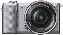 【中古】SONY ミラーレス一眼 α5000 パワーズームレンズキット シルバー ILCE-5000L-S