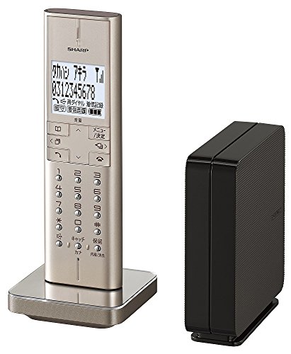 【中古】シャープ 電話機 コードレス 迷惑電話機拒否機能 ゴールド系 JD-XF1CL-N