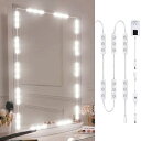 【中古】LaiqianleLED女優ミラーライト LED化粧鏡電球 化粧台ライト 鏡ライト メイクアップ リモコン付け 調光可能 超輝度 ドレッサー ライト 安(2)
