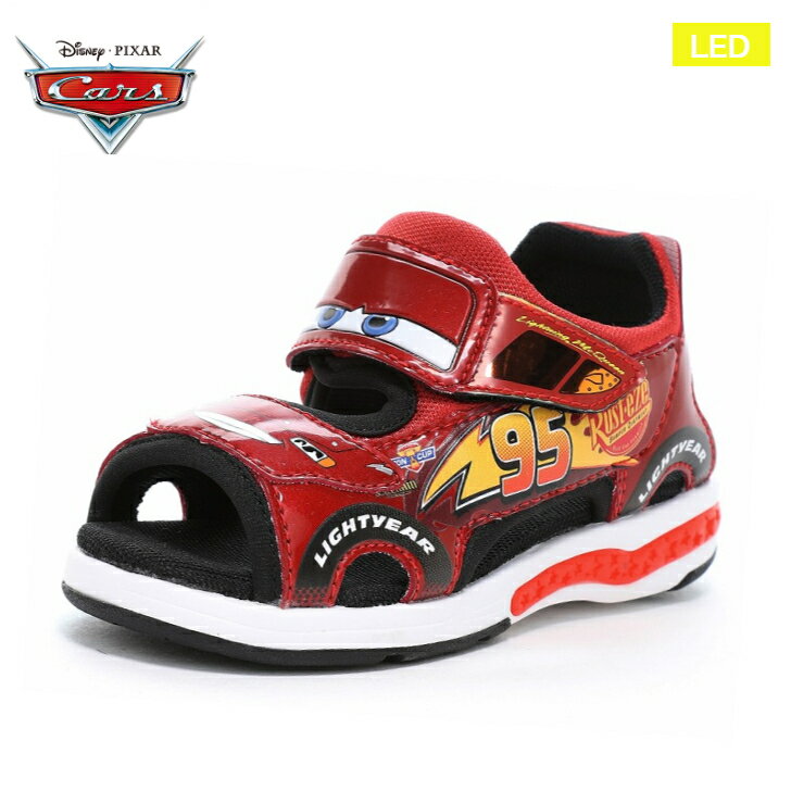 Rakuten - ムーンスター DN C1375LE カーズ LED搭載 光るサンダル キッズサンダル キャラクターサンダル 男児サンダル