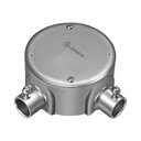 パナソニック配線器具 ねじなし丸型露出ボックス 直角2方出 呼びE19DS69191K