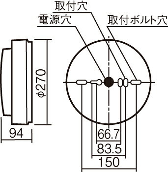 パナソニックLED非常用照明器具直付 防雨型 低光束 フラット 自己点検丸形蛍光灯20...