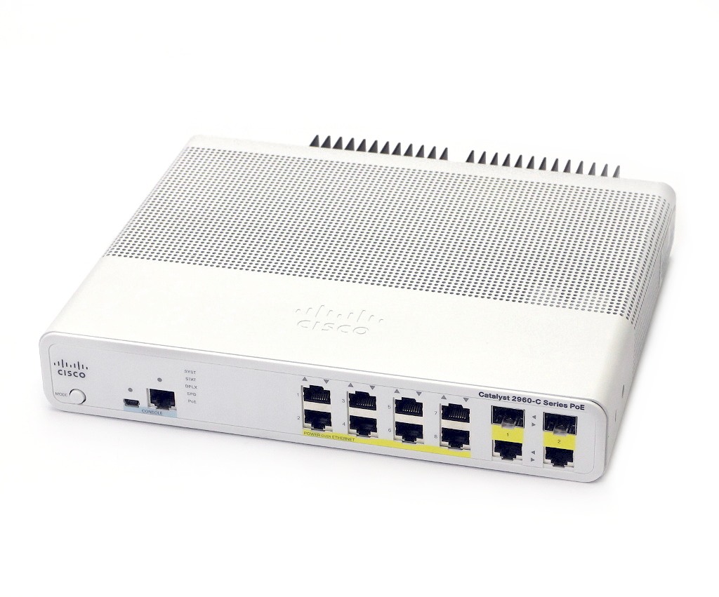 Cisco Catalyst WS-C2960C-8PC-L V01 8ポート100BASE-TX(8ポートPoE対応) 2ポート1000BASE-T(SFP共用) 設定初期化済 【中古】【20220721】