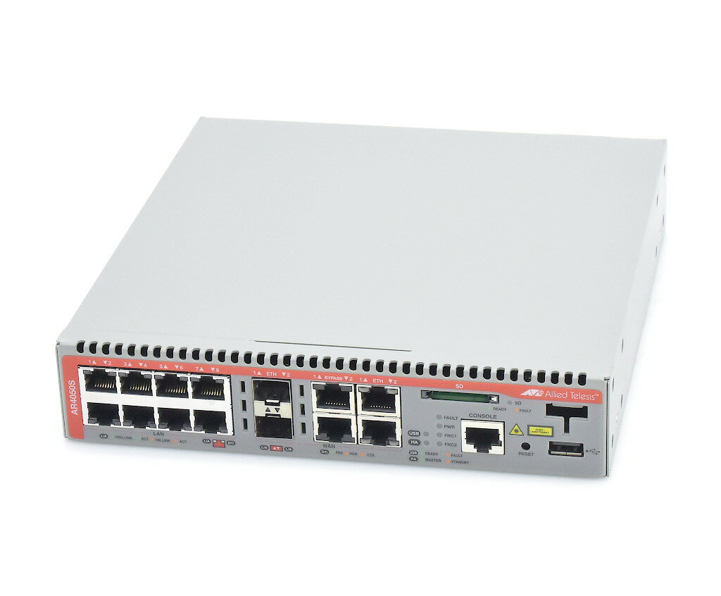 Allied Telesis AR4050S LAN 1000BASE-T 8ポート搭載アドバンストセキュアVPNアクセスルーター AR4050S-5.4.8-1.1.rel 設定初期化済 【中古】【20221207】