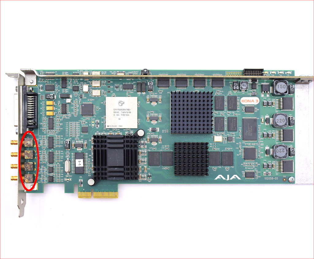 【JUNK】AJA KONA 3 KONA 3 マルチメディアI/Oカード PCIe x4スロット対応 カード本体のみ 【中古】【20220125】
