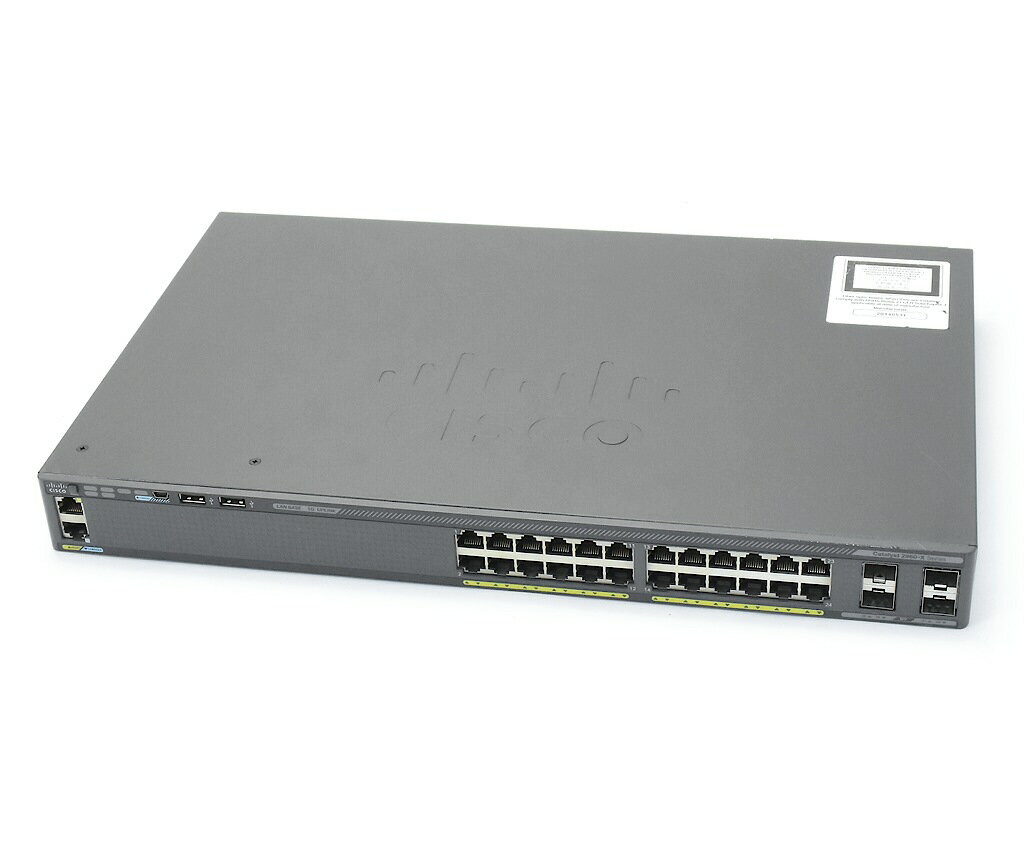 Cisco Catalyst WS-C2960X-24TS-L V02 24ポート1000BASE-T 4ポートSFPスロット搭載 C2960X-UNIVERSALK9-M Ver.15.0(2)EX 設定初期化済 【中古】【20220125】
